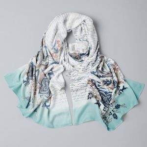 WHBM Ombre Script Oblong Scarf